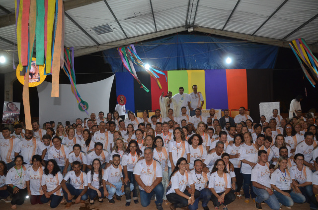 Participantes do 29° Acampamento Sênior,finalizado no domingo com a missa no Santuário Pe. Pio