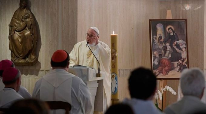 Papa Francisco durante a homilia na Casa Santa Marta / Foto: L'Osservatore Romano