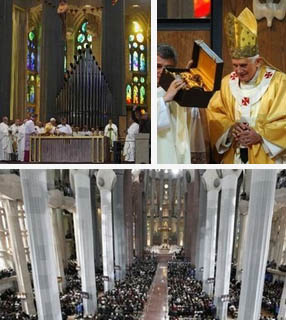 Papa celebra missa na Catedral dedicada à Sagrada Família em Barcelona