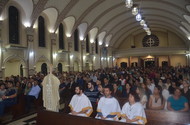 Dom Henrique Aparecido de Lima, durante a homilia na celebração da Missa de Ação de Graças pelo 51º Dia Mundial das Comunicações Sociais e 18 anos da Fundação Terceiro Milênio