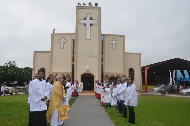 Missa da padroeira de Indápolis, Nossa Senhora Auxiliadora