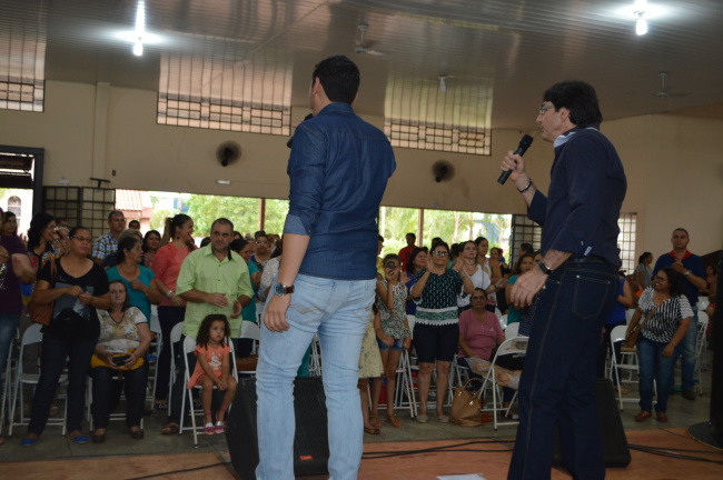 Jorge Pai & Jorge Filho durante apresentação no 7º Show de Prêmios 'Amigo do Coração'. Foto: Rádio Coração