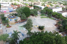 Foto aérea da Praça Antonio João que será reaberta manhã depois de 3 anos fechada