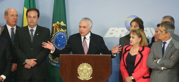 Presidente Michel Temer durante pronunciamento no Palácio do Planalto para rebater denúncia da Procuradoria-Geral da República Fabio Rodrigues Pozzebom/Agência Brasil 