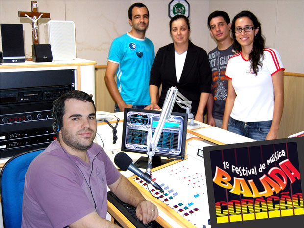 Alcemir Soares, Márcio Barcelos, Ozair Sanabria, Marcos Henrique e Alicea Fernandes, organizadores do festival.