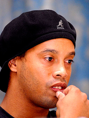 Ronaldinho em coletiva no Copacabana Palace
(Foto: Alexandre Durão / Globoesporte.com)