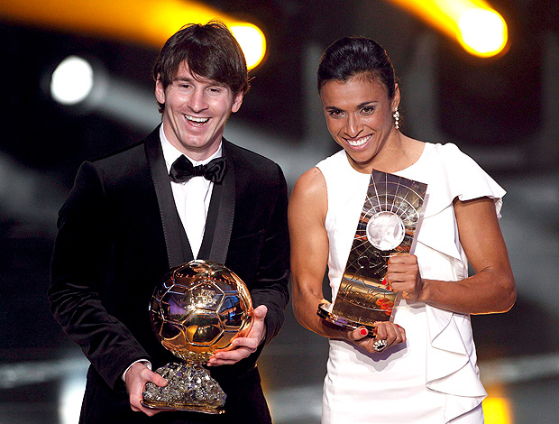 Lionel Messi e Marta repetem dobradinha de 2009: melhores do mundo em 2010 também  (Foto: EFE)
