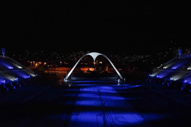luminação do Sambódromo da Marquês de Sapucaí, que não terá desfiles neste ano. - Divulgação/Riotur