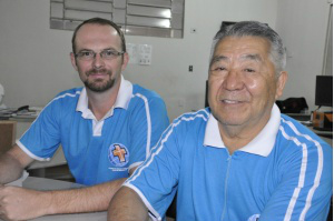 Ercio Posselt e Antonio Fuziy são os coordenadores do Movimento Cursilho em Dourados. Foto: Hedio Fazan