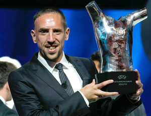Ribéry venceu CR7 e Messi em prêmio da Uefa (Foto: AP)