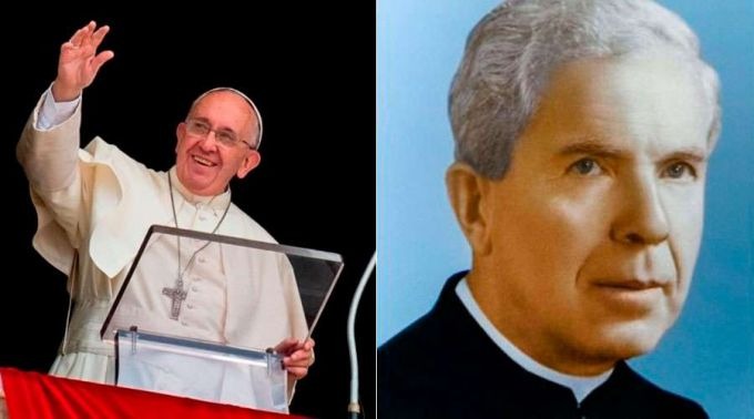 Papa Francisco e o Beato João Schiavo. Foto: L'Osservatore Romano e Diocese de Caxias do Sul