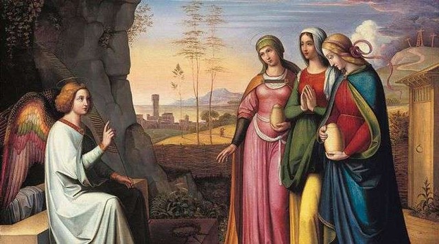 As três Marias no Sepulcro / Pintura de Peter von Cornelius (1783-1867)