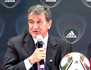 Carlos Alberto Parreira na coletiva
(Foto: João Garschagen / Globoesporte.com)