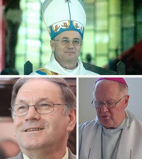 Novos arcebispos gaúchos (em sentido horário): Dom Hélio Rubert, Dom Pedro Simon e Dom Jacinto Bergman