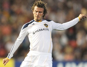 David Beckham em ação no Galaxy (Foto: EFE)