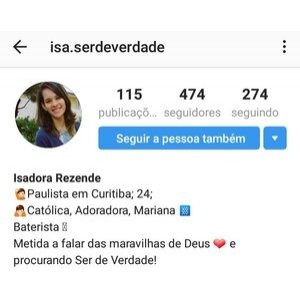 Clique e siga Isadora Rezende no Instagram.