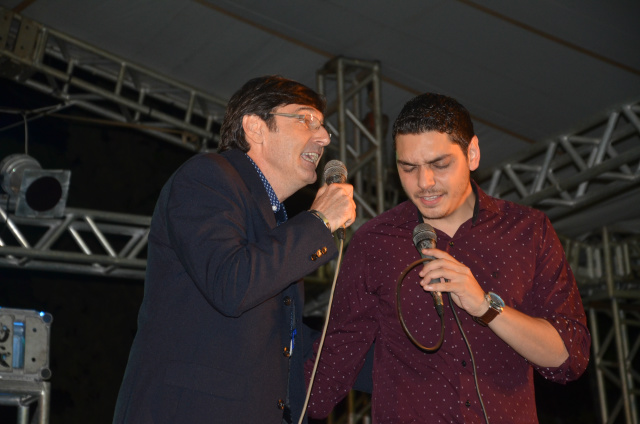 Jorge Pai & Jorge Filho, durante apresentação na Praça Antônio João. Foto: Estanislau Sanabria