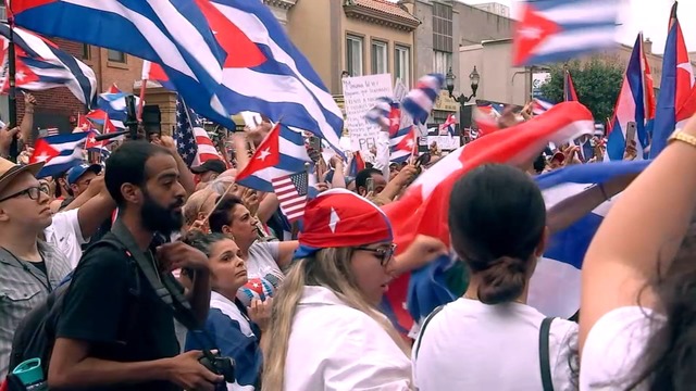 Manifestação de solidariedade aos cubanos em julho de 2021 / Crédito: Wikimedia Commons