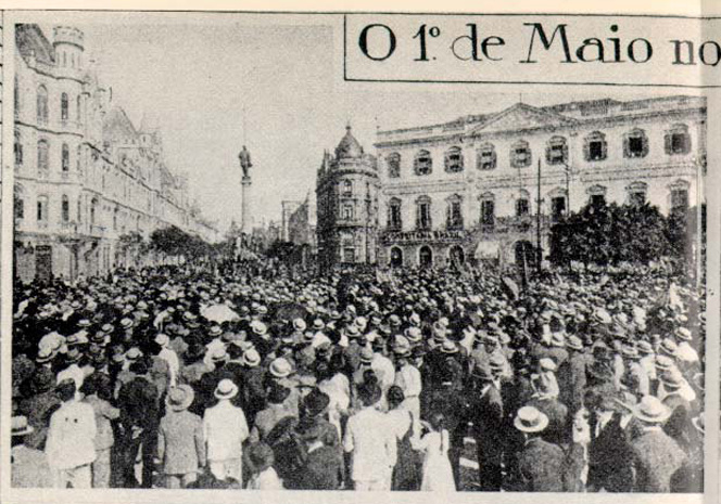 Manifestação operária em 1919 no Rio de Janeiro