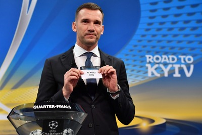 shevchenko, sorteio da liga dos campeões (Foto: Fabrice COFFRINI / AFP) shevchenko, sorteio da liga dos campeões (Foto: Fabrice COFFRINI / AFP)