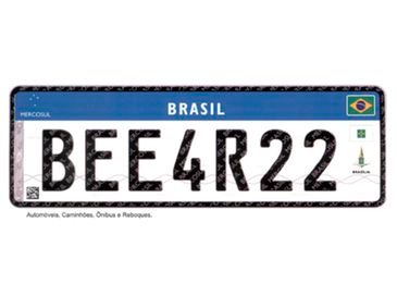 Placa do Mercosul - Divulgação/Ministério das Cidades