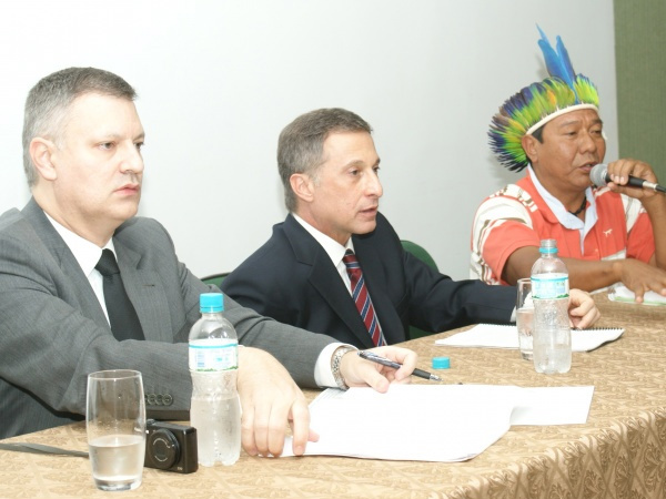 CNJ ontem em reunião com indígenas de Dourados no espaço de eventos da Unigran. 
Foto: Hédio Fazan 