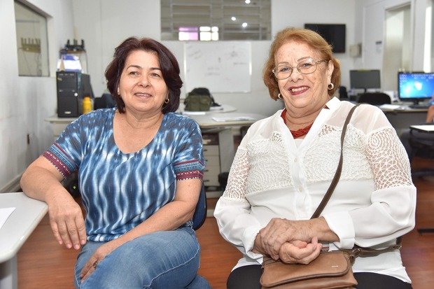 Voluntárias Marilene Araújo e Solenyr Araujo (Foto: Marcos Ribeiro)