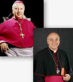 Bispos Dom Roberto Paz e Dom Francesco Biasin