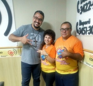 Padre Jander, Maria Aparecida e José Carlos. Foto: Arquivo pessoal