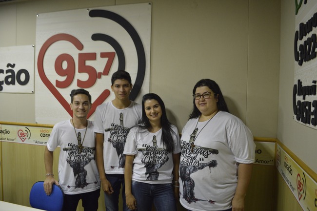 Pietro, Edno, Thais e Valquíria. Foto: Rádio Coração FM/RC