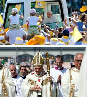 A primeira atividade do Papa em sua visita à Diocese de San Marino-Montefeltro foi a celebração da Missa Estádio de Serravalle, em San Marino