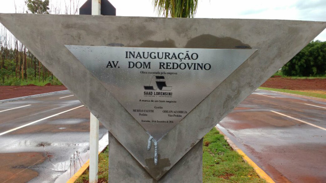 Avenida Dom Redovino é inaugurada em Dourados Foto : Reynaldo Felix