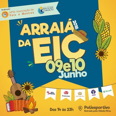 Programação da festa junina da EIC 2018