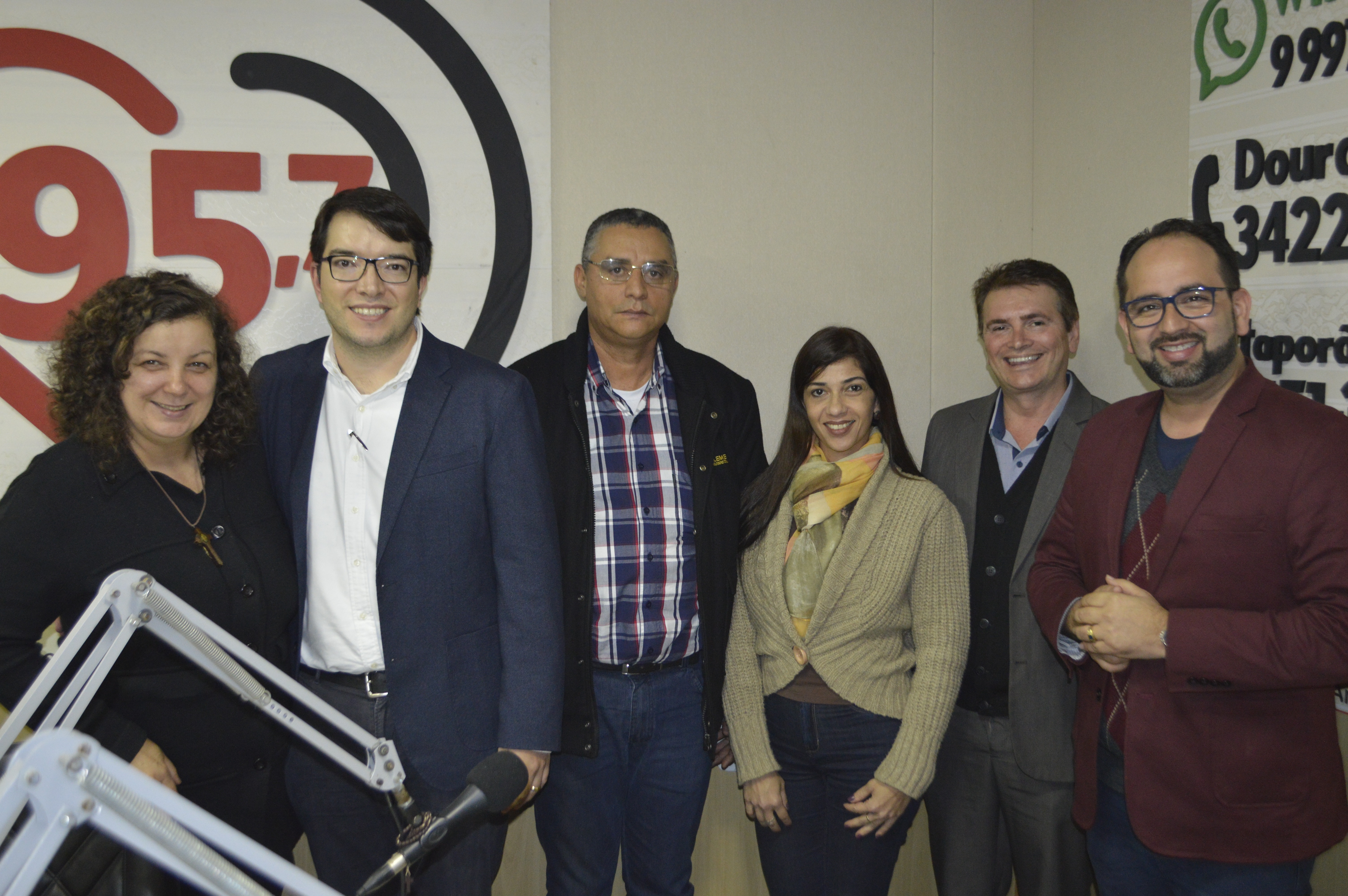 Ozair Sanabria, Dr. Nélio, Osmar Caires, Fabiana, Dr. Lupércio e Prof. Valdir. Foto: RC