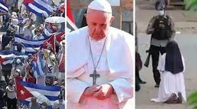 Protestos em Cuba 2021, Papa Francisco no Iraque e Ann Rose Nu Tawng / Créditos: EWTN, Vatican Media