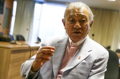 O Embaixador da Boa Vontade da Organização Mundial da Saúde para a Eliminação da Hanseníase,Yohei Sasakawa. - José Cruz/Agência Brasil