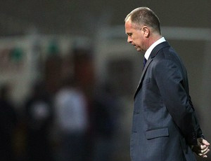 Empate do Equador deixou Mano Menezes
preocupado na beira do gramado (Foto: EFE)