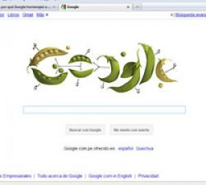O doodle do Google homenageando o Pe. Mendel