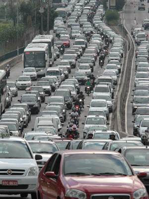 Congestionamento na Radial Leste, no município
de São Paulo (Foto: Agência Estado)