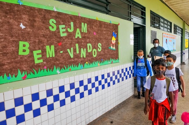 Retorno às aulas em escola do Distrito Federal (Joel Rodrigues/Agência Brasília)