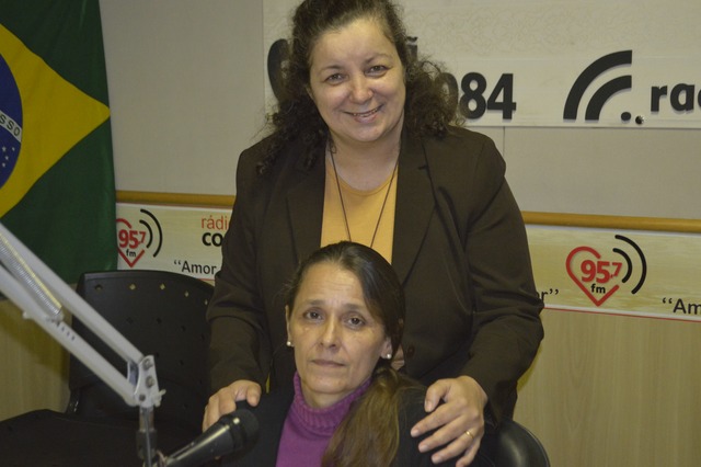 Ozair Sanábria com Aurélia Lopes da Silva , durante o quadro SUPERAÇÃO do dia 05-05-2022