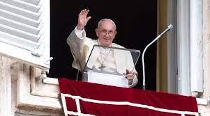 Papa Francisco no Regina Coeli. Crédito: Vatican Media