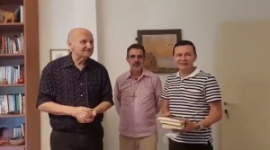 Padre Maffino Redi Maghenzani, dom João Bergamasco e padre Crispim Guimarães