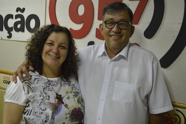 Ozair Sanabria e Diácono Carlos. Foto: Rádio Coração FM