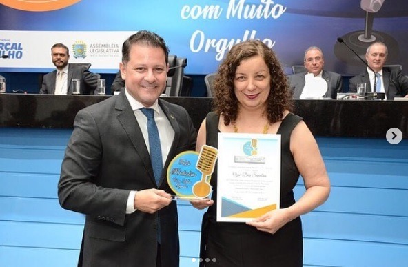 Renato Câmara (MDB) homenageou Ozair Sanabria. Foto: Divulgação/Assessoria