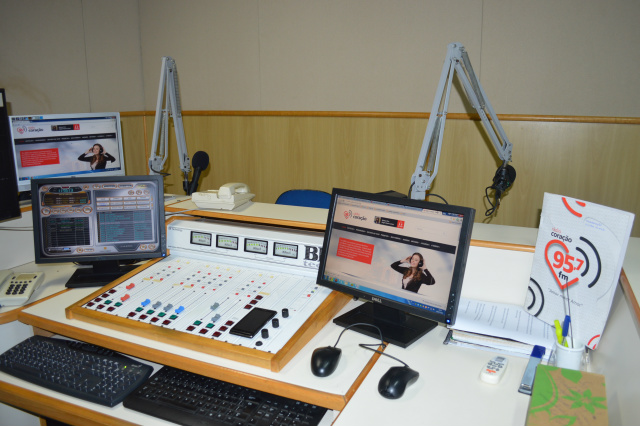 Estúdio 2 da Rádio Coração FM - Dourados MS