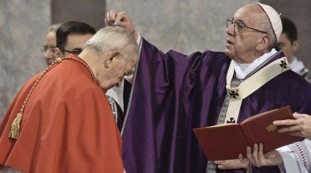 Papa Francisco na Quarta-feira de cinzas 2018. Foto: Vatican Media