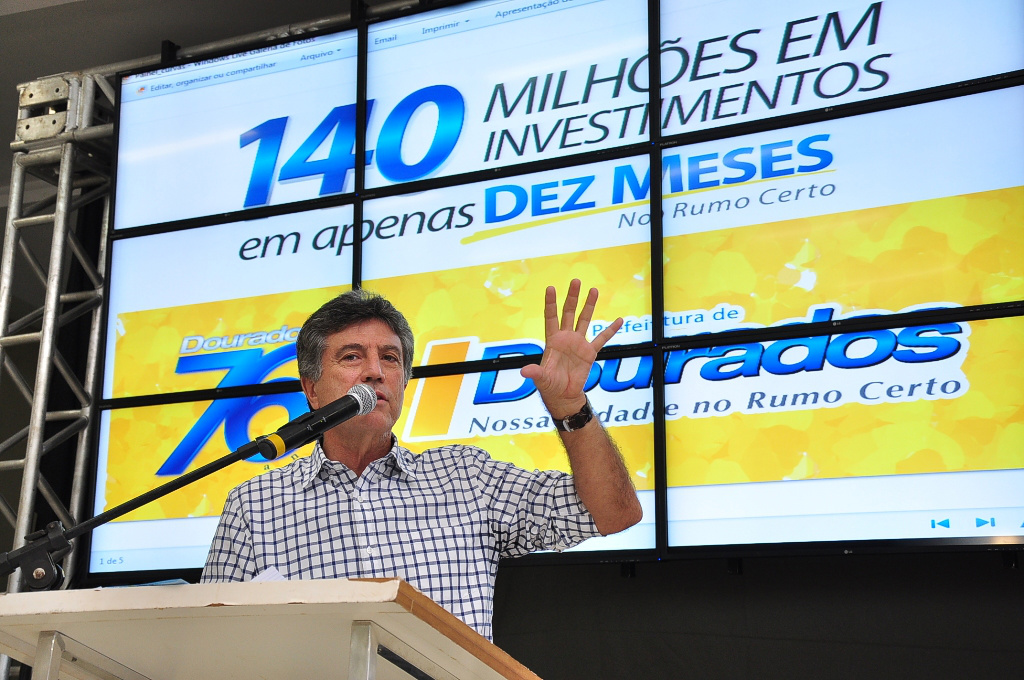 Murilo fala no auditório da Aced sobre dez meses de administração e apresenta pacote de obras
Crédito: A. Frota