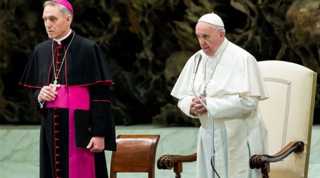 Papa Francisco durante a Audiência Geral. Foto: Daniel Ibáñez / ACI Prensa