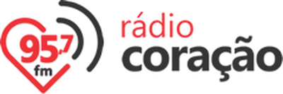 Logo marca atual utilizada pela Rádio Coração em seu site e redes sociais.